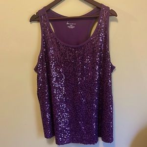 Beautiful purple beaded tank